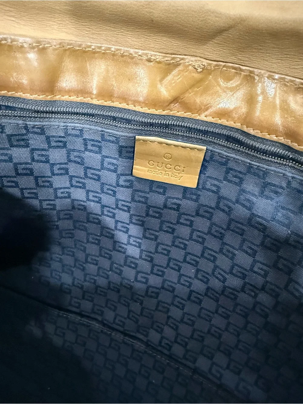 Gucci Leather Messenger double handle Bag